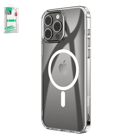 Чехол Hoco Magnetic airbag series Apple iPhone 15 Pro Max, ударопрочный, прозрачный, магнитный, пластик, MagSafe, #6942007605496