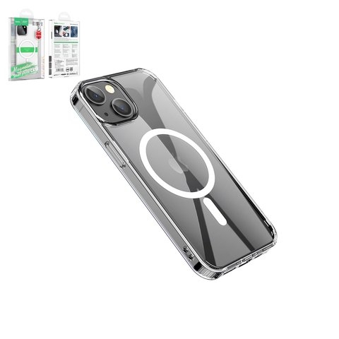 Чехол Hoco Magnetic airbag series Apple iPhone 14, ударопрочный, прозрачный, магнитный, пластик, MagSafe, #6931474779441