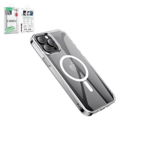 Чехол Hoco Magnetic airbag series Apple iPhone 13 Pro, ударопрочный, прозрачный, магнитный, пластик, MagSafe, #6931474757210
