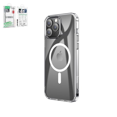 Чехол Hoco Magnetic airbag series Apple iPhone 13 Pro Max, ударопрочный, прозрачный, магнитный, пластик, MagSafe, #6931474756220