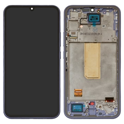 Дисплей Samsung SM-A346 Galaxy A34, фиолетовый | с тачскрином | с передней панелью | Original (PRC) | дисплейный модуль, экран, монитор