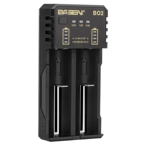 Зарядное устройство Basen BO-2, для Li-ion, Ni-Cd, Ni-MH аккумуляторов, вход 5V 2A