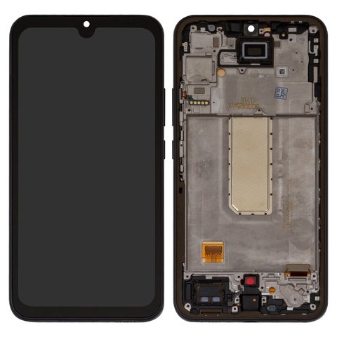 Дисплей Samsung SM-A346 Galaxy A34, черный| с тачскрином | с передней панелью | High Copy, OLED, с широким ободком | дисплейный модуль, экран