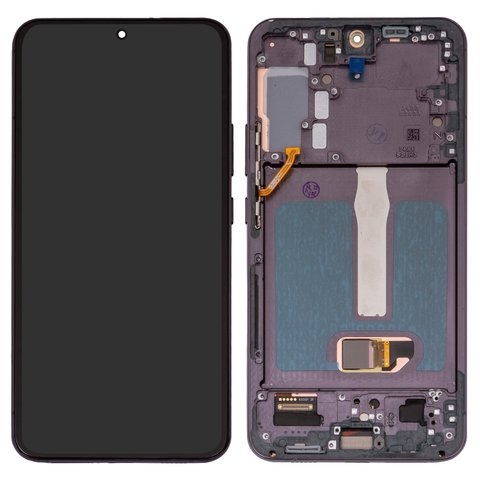 Дисплей Samsung SM-S906 Galaxy S22 Plus 5G, черный | с тачскрином | с передней панелью | High Copy, OLED, со стандартным ободком | дисплейный модуль, экран