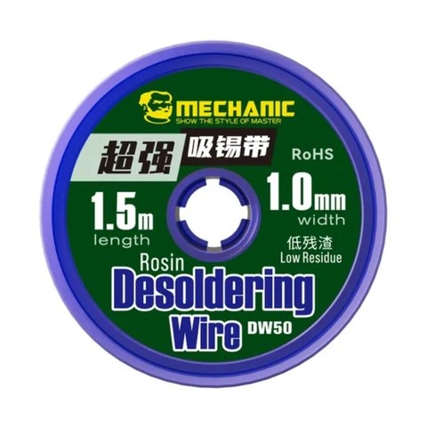 Лента-оплетка Mechanic DW50 1015 , ш. 1,0 мм, (Д) 1,5 м