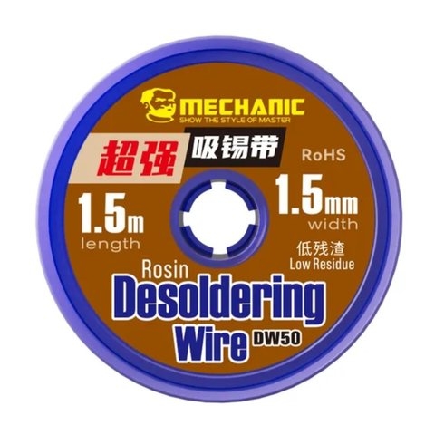 Лента-оплетка Mechanic DW50 1515, (Ш) 1,5 мм, (Д) 1,5 м