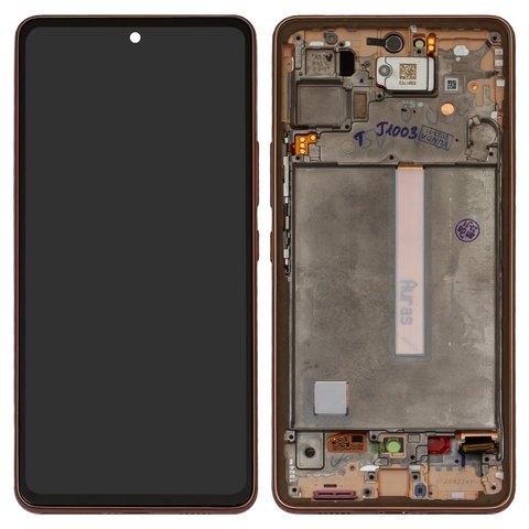 Дисплей Samsung SM-A536 Galaxy A53 5G, розовый, золотистый | с тачскрином | с передней панелью | Original (Сервис-Центр), #GH82-28025D | дисплейный модуль, экран, монитор
