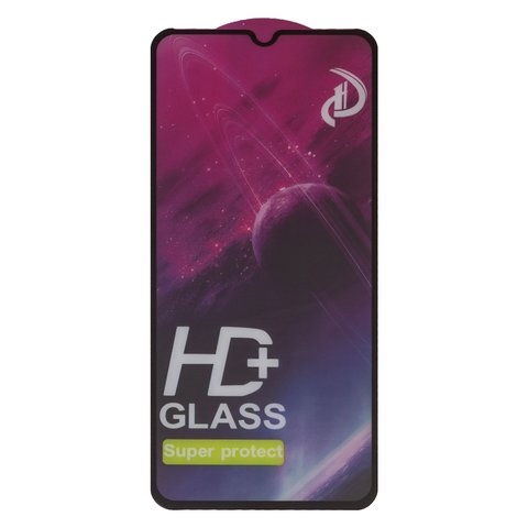 Закаленное защитное стекло Tecno Spark 7 (KF6n); Infinix Hot 10i, Smart 5 Pro, совместимо с чехлом, Full Glue, чорний, cлой клея нанесен по всей поверхности стекла 