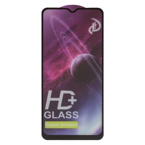 Закаленное защитное стекло Realme C25, C25s, Narzo 50A; Oppo A16, A16s, A54s, совместимо с чехлом, Full Glue, черный, cлой клея нанесен по всей поверхности стекла 