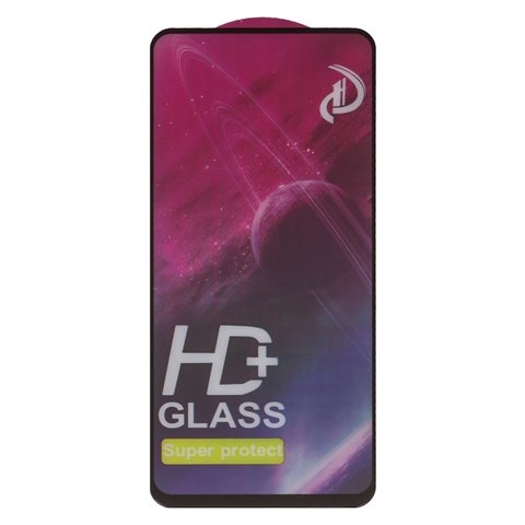 Закаленное защитное стекло OnePlus Nord N100; Oppo A54 4G, A55 4G, совместимо с чехлом, Full Glue, чорний, cлой клея нанесен по всей поверхности стекла 