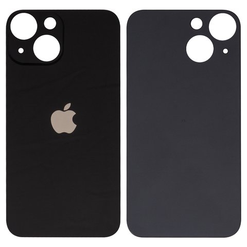 Задняя крышка Apple iPhone 13 mini, черная, не нужно снимать стекло камеры, big hole, midnight