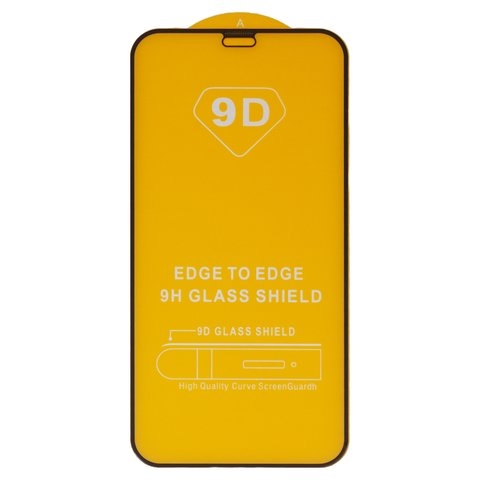 Закаленное защитное стекло Apple iPhone 12 mini, совместимо с чехлом, Full Glue, (без упаковки), чорний, cлой клея нанесен по всей поверхности