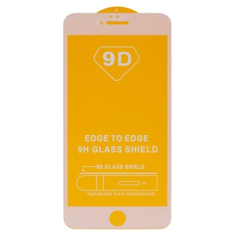 Закаленное защитное стекло Apple iPhone 6 Plus, iPhone 6S Plus, совместимо с чехлом, Full Glue, (без упаковки), білий, cлой клея нанесен по всей поверхности