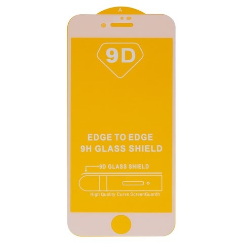 Закаленное защитное стекло Apple iPhone 7, iPhone 8, iPhone SE 2020, совместимо с чехлом, Full Glue, (без упаковки), белый, cлой клея нанесен по всей поверхности