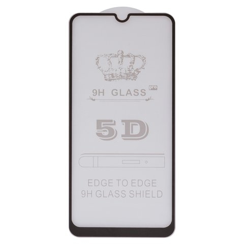 Закаленное защитное стекло Samsung SM-A315 Galaxy A31, совместимо с чехлом, Full Glue, (без упаковки), черный, cлой клея нанесен по всей поверхности