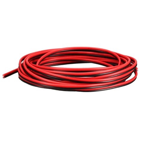 Провод в силиконовой изоляции 2x24AWG, 0,2 мм², 1 м, черный, красный