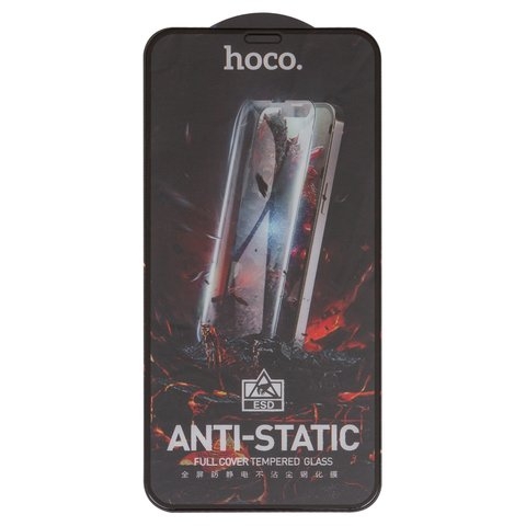 Закаленное защитное стекло Hoco G10 для Apple iPhone 11 Pro, iPhone X, iPhone XS, Full Glue, Anti-Static, (без упаковки), чорний, cлой клея нанесен по всей поверхности
