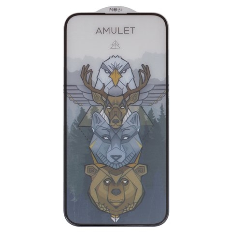 Закаленное защитное стекло iNobi Amulet для Apple iPhone 14 Pro Max, Full Glue, Anti-Static, (без упаковки), черный, cлой клея нанесен по всей поверхности