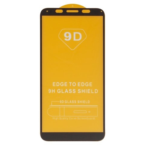 Закаленное защитное стекло Xiaomi Redmi 6, Redmi 6A, совместимо с чехлом, Full Glue, (без упаковки), черный, cлой клея нанесен по всей поверхности