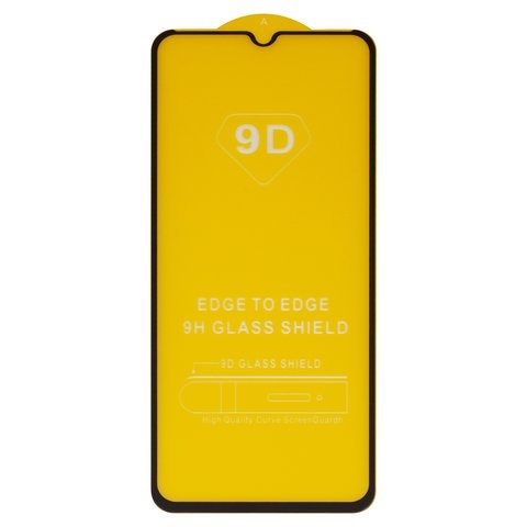 Защитное стекло для Realme C25; Oppo A16, совместимо с чехлом, Full Glue, (без упаковки), черный, cлой клея нанесен по всей поверхности