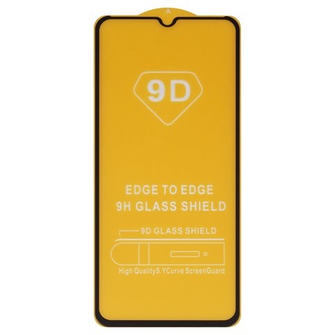 Защитное стекло для Oppo A17, совместимо с чехлом, Full Glue, (без упаковки), черный, cлой клея нанесен по всей поверхности