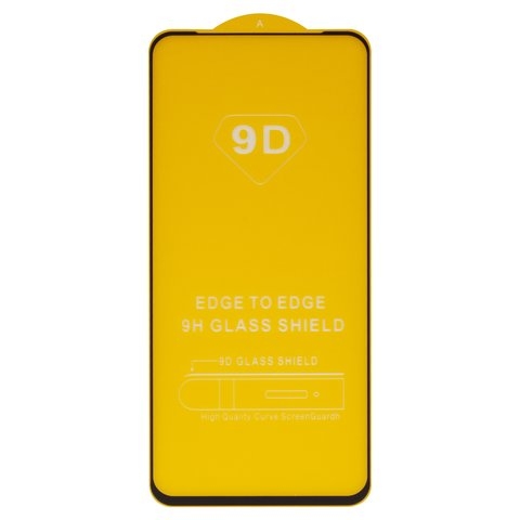 Защитное стекло для Oppo A36, A76, A96 4G, совместимо с чехлом, Full Glue, (без упаковки), черный, cлой клея нанесен по всей поверхности
