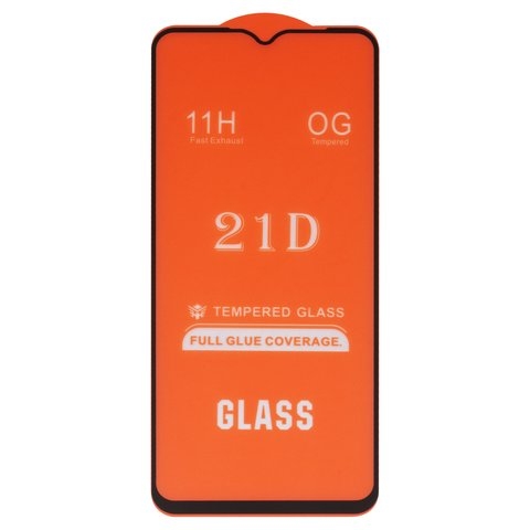 Защитное стекло для Vivo T2X 5G, Y31, Y51, совместимо с чехлом, Full Glue, (без упаковки), чорний, cлой клея нанесен по всей поверхности