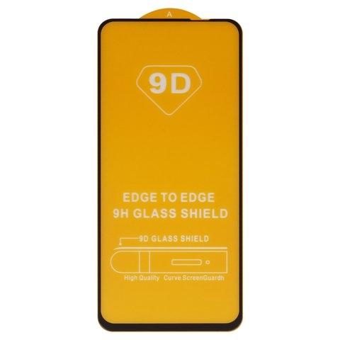 Защитное стекло для Realme 7 Pro; Oppo A11, совместимо с чехлом, Full Glue, (без упаковки), черный, cлой клея нанесен по всей поверхности