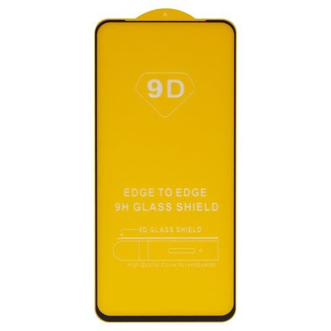Защитное стекло для Realme 8i, 9i, Narzo 50, совместимо с чехлом, Full Glue, (без упаковки), черный, cлой клея нанесен по всей поверхности