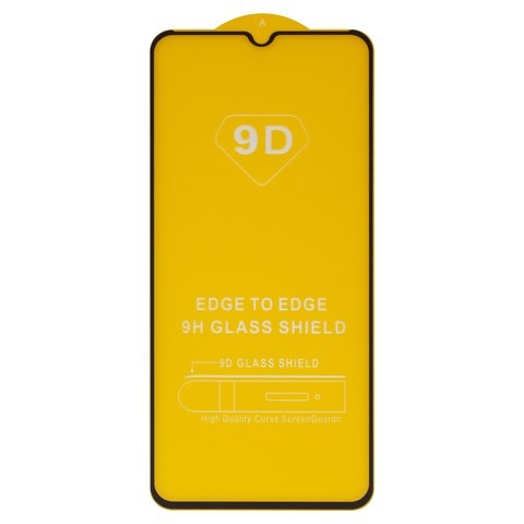 Защитное стекло для Realme C21Y, C25s, C25Y, совместимо с чехлом, Full Glue, (без упаковки), черный, cлой клея нанесен по всей поверхности