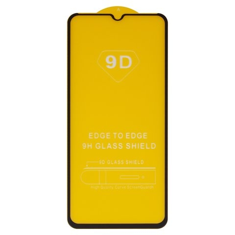 Защитное стекло для Realme C30s, совместимо с чехлом, Full Glue, (без упаковки), чорний, cлой клея нанесен по всей поверхности