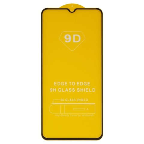 Защитное стекло для Realme C33, совместимо с чехлом, Full Glue, (без упаковки), чорний, cлой клея нанесен по всей поверхности