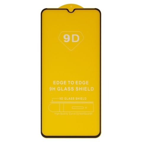 Защитное стекло для Realme C35, совместимо с чехлом, Full Glue, (без упаковки), черный, cлой клея нанесен по всей поверхности
