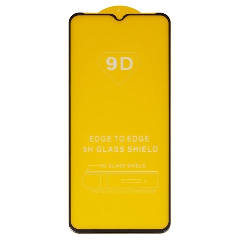 Защитное стекло для Motorola XT2081-1 Moto E7 Plus, XT2083 Moto G9 Play, совместимо с чехлом, Full Glue, (без упаковки), черный, cлой клея нанесен по всей поверхности