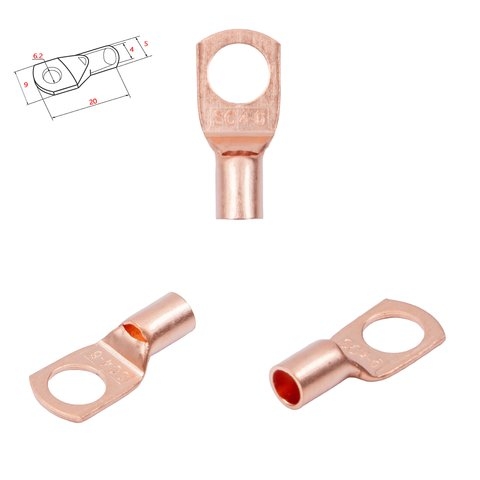 Наконечник SC4-6, 6 мм, кольцевый, медный, 4 мм²
