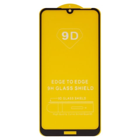 Защитное стекло для Huawei Honor 8A, Y6 (2019), совместимо с чехлом, Full Glue, (без упаковки), чорний, cлой клея нанесен по всей поверхности