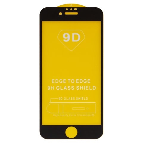 Защитное стекло для Apple iPhone 7, iPhone 8, iPhone SE 2020, совместимо с чехлом, Full Glue, (без упаковки), черный, cлой клея нанесен по всей поверхности