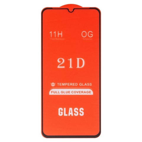 Защитное стекло для Samsung SM-A145 Galaxy A14, A146 Galaxy A14 5G, совместимо с чехлом, Full Glue, (без упаковки), чорний, cлой клея нанесен по всей поверхности