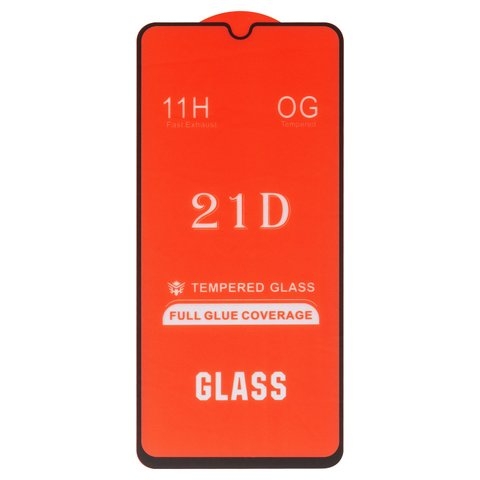 Защитное стекло для Samsung SM-A225 Galaxy A22, совместимо с чехлом, Full Glue, (без упаковки), чорний, cлой клея нанесен по всей поверхности