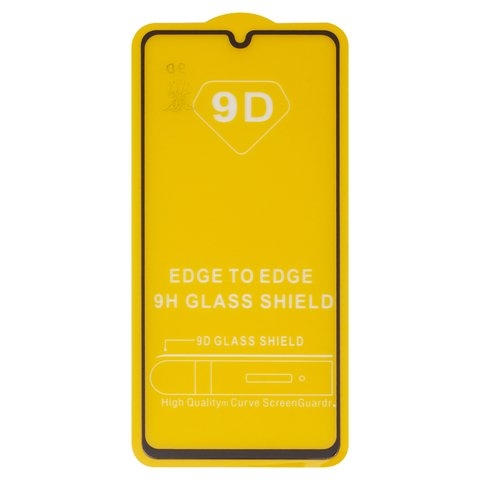 Защитное стекло для Samsung SM-A415 Galaxy A41, совместимо с чехлом, Full Glue, (без упаковки), чорний, cлой клея нанесен по всей поверхности