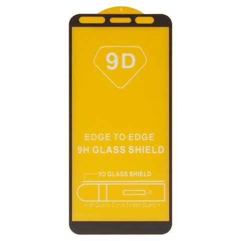 Защитное стекло для Samsung SM-A600 Dual Galaxy A6 (2018), совместимо с чехлом, Full Glue, (без упаковки), чорний, cлой клея нанесен по всей поверхности