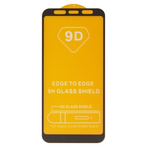 Защитное стекло для Samsung SM-A605 Dual Galaxy A6+ (2018), совместимо с чехлом, Full Glue, (без упаковки), чорний, cлой клея нанесен по всей поверхности