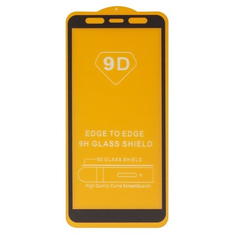Защитное стекло для Samsung SM-A750 Galaxy A7 (2018), совместимо с чехлом, Full Glue, (без упаковки), чорний, cлой клея нанесен по всей поверхности