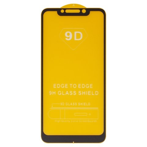 Защитное стекло для Xiaomi Pocophone F1, совместимо с чехлом, Full Glue, (без упаковки), чорний, cлой клея нанесен по всей поверхности, M1805E10A