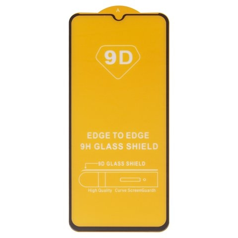 Защитное стекло для Xiaomi Poco C3, Redmi 10A, Redmi 9A, Redmi 9AT, Redmi 9C, совместимо с чехлом, Full Glue, (без упаковки), чорний, cлой клея нанесен по всей поверхности