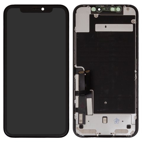 Дисплей iPhone 11, чорний | з тачскріном | Original (реновація), з фіксатором камери та датчіка наближення | дисплейный модуль, экран