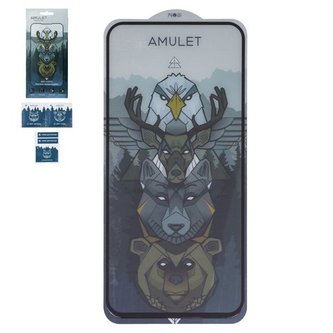 Защитное стекло iNobi Amulet для Samsung A546 Galaxy A54 5G, S711 Galaxy S23 FE, Full Glue, Anti-Static, черный, cлой клея нанесен по всей поверхности