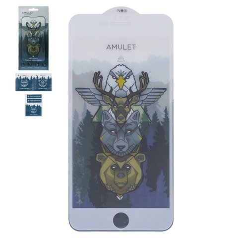 Защитное стекло iNobi Amulet для Apple iPhone 7 Plus, iPhone 8 Plus, Full Glue, Anti-Static, белый, cлой клея нанесен по всей поверхности