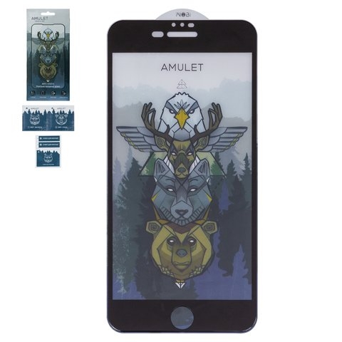 Защитное стекло iNobi Amulet для Apple iPhone 7 Plus, iPhone 8 Plus, Full Glue, Anti-Static, черный, cлой клея нанесен по всей поверхности